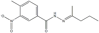 4-methyl-3-nitro-N-[(E)-pentan-2-ylideneamino]benzamide 구조식 이미지