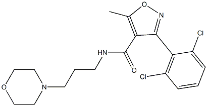 3-(2,6-dichlorophenyl)-5-methyl-N-(3-morpholin-4-ylpropyl)-1,2-oxazole-4-carboxamide 구조식 이미지