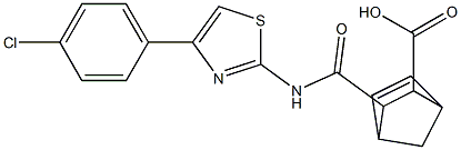 2-[[4-(4-chlorophenyl)-1,3-thiazol-2-yl]carbamoyl]bicyclo[2.2.1]hept-5-ene-3-carboxylic acid 구조식 이미지