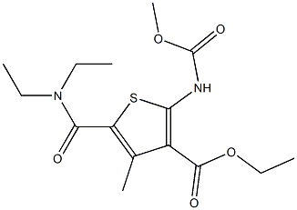 ethyl 5-(diethylcarbamoyl)-2-(methoxycarbonylamino)-4-methylthiophene-3-carboxylate Structure