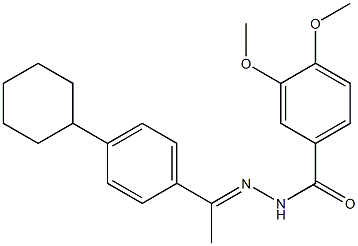 N-[(E)-1-(4-cyclohexylphenyl)ethylideneamino]-3,4-dimethoxybenzamide Structure