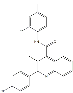 2-(4-chlorophenyl)-N-(2,4-difluorophenyl)-3-methylquinoline-4-carboxamide Structure