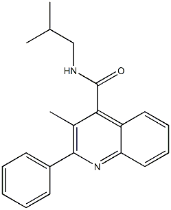 3-methyl-N-(2-methylpropyl)-2-phenylquinoline-4-carboxamide 구조식 이미지