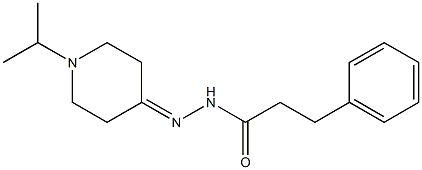 3-phenyl-N-[(1-propan-2-ylpiperidin-4-ylidene)amino]propanamide Structure