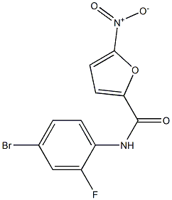 N-(4-bromo-2-fluorophenyl)-5-nitrofuran-2-carboxamide 구조식 이미지