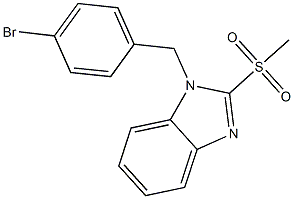 1-[(4-bromophenyl)methyl]-2-methylsulfonylbenzimidazole Structure