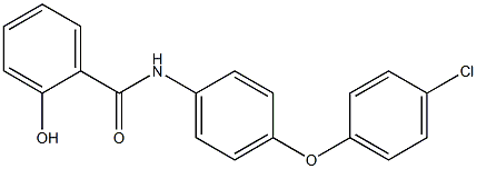 N-[4-(4-chlorophenoxy)phenyl]-2-hydroxybenzamide 구조식 이미지
