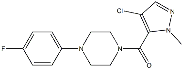 (4-chloro-2-methylpyrazol-3-yl)-[4-(4-fluorophenyl)piperazin-1-yl]methanone 구조식 이미지