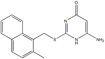 6-amino-2-[(2-methylnaphthalen-1-yl)methylsulfanyl]-1H-pyrimidin-4-one Structure