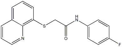 N-(4-fluorophenyl)-2-quinolin-8-ylsulfanylacetamide 구조식 이미지