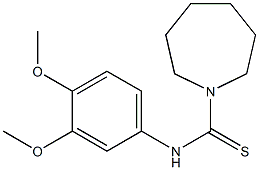 N-(3,4-dimethoxyphenyl)azepane-1-carbothioamide 구조식 이미지
