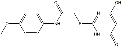 2-[(4-hydroxy-6-oxo-1H-pyrimidin-2-yl)sulfanyl]-N-(4-methoxyphenyl)acetamide Structure