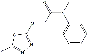 N-methyl-2-[(5-methyl-1,3,4-thiadiazol-2-yl)sulfanyl]-N-phenylacetamide Structure