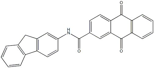 N-(9H-fluoren-2-yl)-9,10-dioxoanthracene-2-carboxamide 구조식 이미지