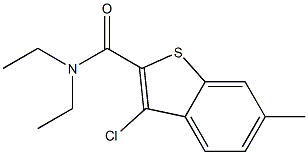 3-chloro-N,N-diethyl-6-methyl-1-benzothiophene-2-carboxamide 구조식 이미지