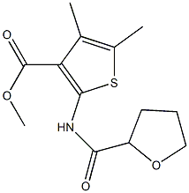 methyl 4,5-dimethyl-2-(oxolane-2-carbonylamino)thiophene-3-carboxylate 구조식 이미지