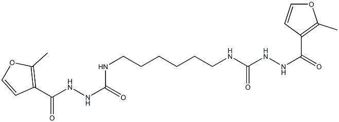 1-[(2-methylfuran-3-carbonyl)amino]-3-[6-[[(2-methylfuran-3-carbonyl)amino]carbamoylamino]hexyl]urea 구조식 이미지