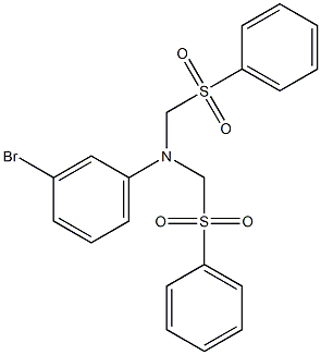 N,N-bis(benzenesulfonylmethyl)-3-bromoaniline 구조식 이미지