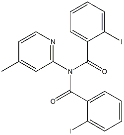 2-iodo-N-(2-iodobenzoyl)-N-(4-methylpyridin-2-yl)benzamide 구조식 이미지