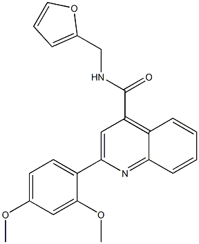 2-(2,4-dimethoxyphenyl)-N-(furan-2-ylmethyl)quinoline-4-carboxamide 구조식 이미지