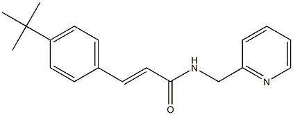 (E)-3-(4-tert-butylphenyl)-N-(pyridin-2-ylmethyl)prop-2-enamide 구조식 이미지