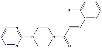 (E)-3-(2-chlorophenyl)-1-(4-pyrimidin-2-ylpiperazin-1-yl)prop-2-en-1-one Structure