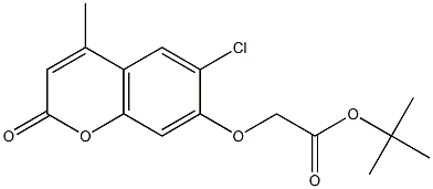 tert-butyl 2-(6-chloro-4-methyl-2-oxochromen-7-yl)oxyacetate Structure