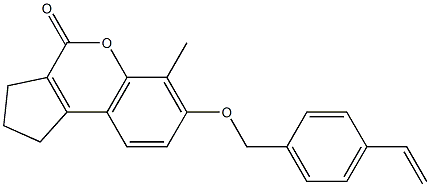 7-[(4-ethenylphenyl)methoxy]-6-methyl-2,3-dihydro-1H-cyclopenta[c]chromen-4-one 구조식 이미지