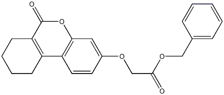 benzyl 2-[(6-oxo-7,8,9,10-tetrahydrobenzo[c]chromen-3-yl)oxy]acetate 구조식 이미지