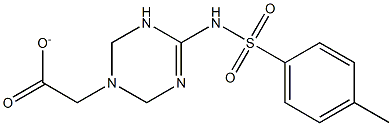 2-[6-[(4-methylphenyl)sulfonylamino]-2,4-dihydro-1H-1,3,5-triazin-3-yl]acetate Structure