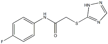 N-(4-fluorophenyl)-2-(1H-1,2,4-triazol-5-ylsulfanyl)acetamide 구조식 이미지