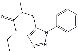 ethyl 2-(1-phenyltetrazol-5-yl)sulfanylpropanoate Structure