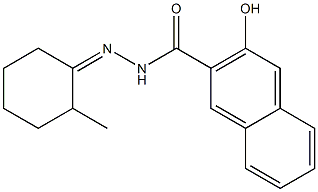 3-hydroxy-N-[(E)-(2-methylcyclohexylidene)amino]naphthalene-2-carboxamide 구조식 이미지
