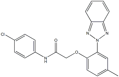 2-[2-(benzotriazol-2-yl)-4-methylphenoxy]-N-(4-chlorophenyl)acetamide 구조식 이미지