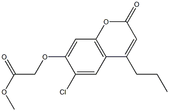 methyl 2-(6-chloro-2-oxo-4-propylchromen-7-yl)oxyacetate 구조식 이미지