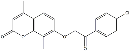 7-[2-(4-chlorophenyl)-2-oxoethoxy]-4,8-dimethylchromen-2-one 구조식 이미지