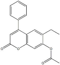 (6-ethyl-2-oxo-4-phenylchromen-7-yl) acetate 구조식 이미지