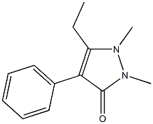 5-ethyl-1,2-dimethyl-4-phenylpyrazol-3-one 구조식 이미지