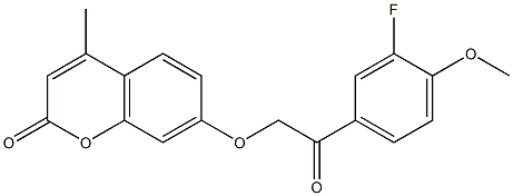 7-[2-(3-fluoro-4-methoxyphenyl)-2-oxoethoxy]-4-methylchromen-2-one Structure