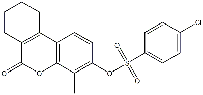 (4-methyl-6-oxo-7,8,9,10-tetrahydrobenzo[c]chromen-3-yl) 4-chlorobenzenesulfonate Structure