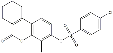 (4-methyl-6-oxo-7,8,9,10-tetrahydrobenzo[c]chromen-3-yl) 4-chlorobenzenesulfonate 구조식 이미지