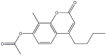 (4-butyl-8-methyl-2-oxochromen-7-yl) acetate 구조식 이미지