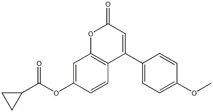 [4-(4-methoxyphenyl)-2-oxochromen-7-yl] cyclopropanecarboxylate Structure