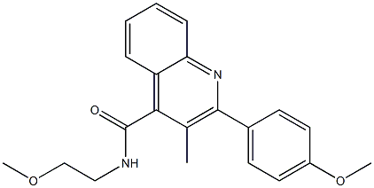 N-(2-methoxyethyl)-2-(4-methoxyphenyl)-3-methylquinoline-4-carboxamide Structure