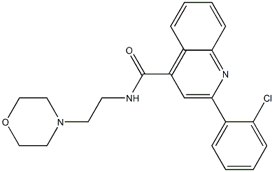 2-(2-chlorophenyl)-N-(2-morpholin-4-ylethyl)quinoline-4-carboxamide 구조식 이미지