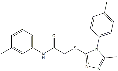 2-[[5-methyl-4-(4-methylphenyl)-1,2,4-triazol-3-yl]sulfanyl]-N-(3-methylphenyl)acetamide Structure