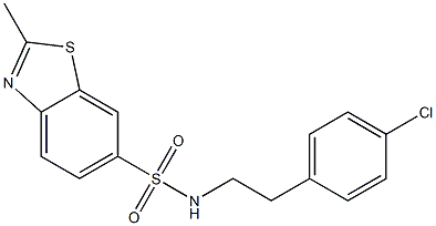 N-[2-(4-chlorophenyl)ethyl]-2-methyl-1,3-benzothiazole-6-sulfonamide Structure