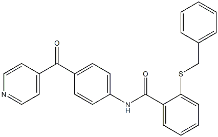 2-benzylsulfanyl-N-[4-(pyridine-4-carbonyl)phenyl]benzamide 구조식 이미지