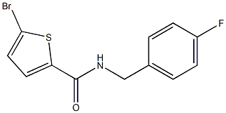 5-bromo-N-[(4-fluorophenyl)methyl]thiophene-2-carboxamide 구조식 이미지