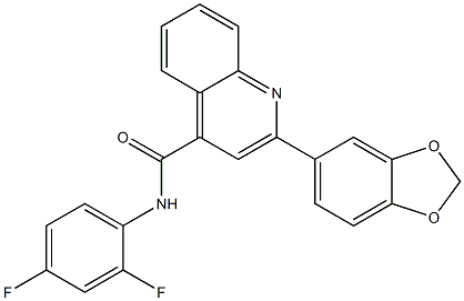 2-(1,3-benzodioxol-5-yl)-N-(2,4-difluorophenyl)quinoline-4-carboxamide Structure